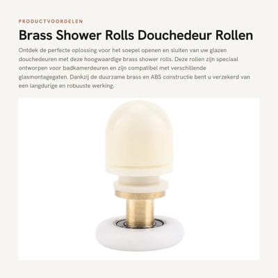 Dailygoods- Douchewielen Set van 8 - Diameter 20/23/25/27 mm - Geschikt voor Glazen Deuren - Robuust en Duurzaam - Eenvoudige Installatie - Glijwielen