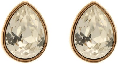 Behave - Dames oorstekers druppel roségoudkleur chic - 1 cm