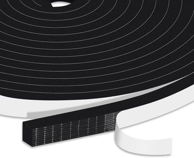 Zelfklevende Schuim Tape 10mm x 6mm, Weerbestendige Isolatie voor Ramen en Deuren, Geluiddempende en Schokabsorberende Kierenafdichting