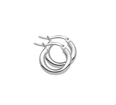 TFT Oorring Ronde Buis Zilver Gerhodineerd Glanzend 3 mm x 16 mm