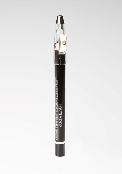 Lovely Pop Cosmetics - Jumbo 2 in 1 Oogschaduw en Oogpotlood met puntenslijper - Zwart - 1 potlood met slijper