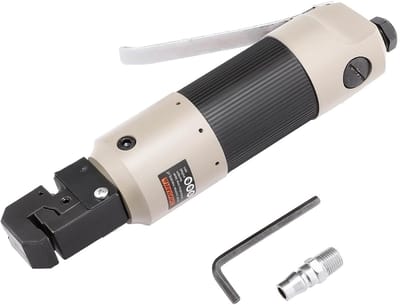 Pneumatisch Ponsgereedschap - Carrosserieperforator Krimptang - Plaatwerk Bewerken - 2-in-1 Functie - 25.4 cm Lengte - Zwart