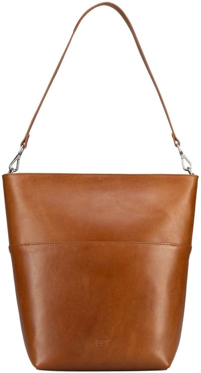 JOST Leren schoudertas business tas Rana Tote Bag Cognac bruine