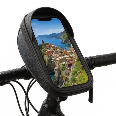 Opline Telefoonhouder - racefiets, waterdicht, universeel, met opbergvak