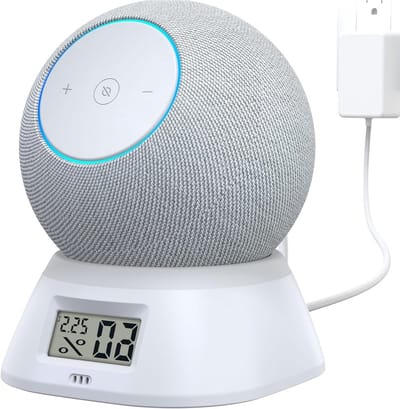 Stand voor Dot Max, Dot & Nest Mini – Thermometer en Hygrometer, Bureauhouder met Kabelbeheer voor Slaapkamer, Woonkamer en Kantoor (Wit)