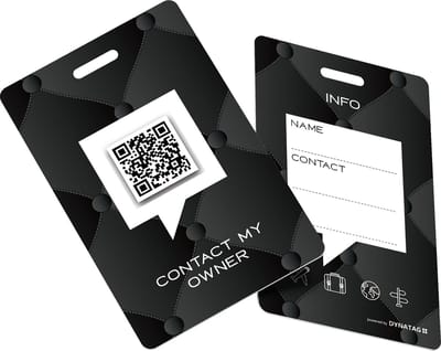 DynaTag Bagagelabel Kofferlabel met QR-code - Gentle Black
