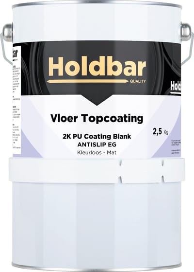 Holdbar Vloer Topcoating Mat Antislip (Extra grof) 2,5 Kg - Vloerverf - Transparant - Glashelder - Vergeelt niet - Slijtvast - UV-bestendig - Voor binnen en buiten - 2 Componenten