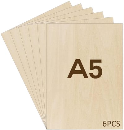 6x Multiplex Platen A5 2mm Dik - Hout voor Knutselen en Modelbouw