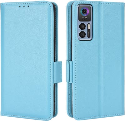 Coverup Hoesje - Geschikt voor TCL 30 / 30+ Hoesje - Coverup Book Case - Lichtblauw