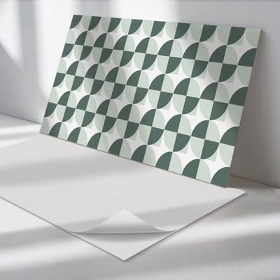 Wallfluent Vinyl Wandpaneel - Geometrie van cirkels en vierkanten Wandpaneel PVC - 100 cm x 50 cm - Grijs Vinyl Wandpaneel - Set van 1 - Rechthoekig Wandbekleding Vinyl - Patroon Wandpaneel - Zelfklevend Wandpaneel - Wandpaneel Keuken en Badkamer