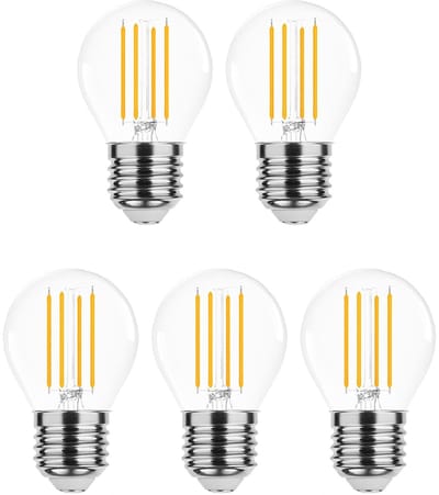 Modee E27 LED Lamp 4W - 470lm - 4000K - Neutraal Wit - LED Filament Globe Mini P45 - Vervangt 40W Halogeen Gloeilamp - 5 stuks