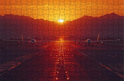 Houten Puzzel - Volwassen Puzzel - Ontspanning Thuis - Siberische Stammen - 90x60 cm - Vliegveld Thema