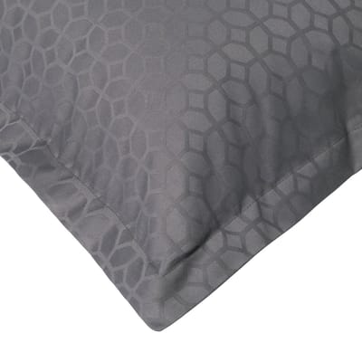 Home by TEMPUR® Kussensloop 60 x 50 cm – Antraciet – Katoensatijn – Strijkvrij – Geschikt Voor Droger