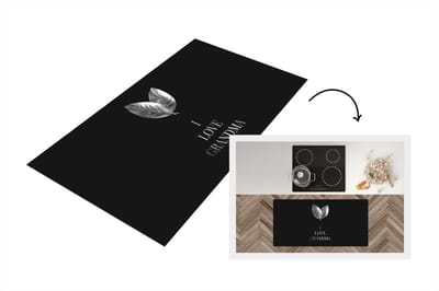 Keukenloper - Loper keuken - Oma - Liefste oma - I love you - Moederdag - zwart wit - 120x60 cm - Keukenloper vinyl