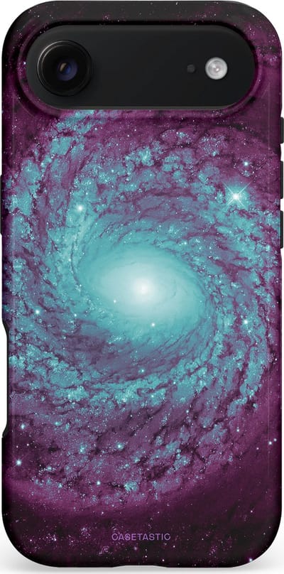 Casetastic hoesje geschikt voor Apple iPhone Air - MagSafe - Dubbellaagse bescherming - Nebula zonnestelsel - Fashion Case - Zwart Donkerblauw Grijs Lavendel