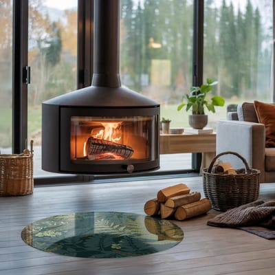 Coloray Vloerplaat Houtkachel - Plaat voor Onder Houtkachel - 80 cm x 80 cm - Open Haard Accessoires - Groente Vloerplaat Kachel - Vloerplaat Voor Kachel - Plaat onder Houtkachel - Kachel Onderplaat - Plaat Kachel
