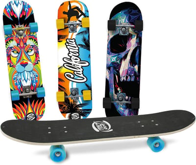 Houten Skateboard 80 cm voor Kinderen en Beginners - Max. Belasting 100 kg
