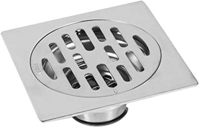 Vierkante RVS Vloerdrain van 100x100mm met Geurremmende Inzet voor Badkamer, Toilet en Keuken - Duurzaam en Efficiënt Afvoersysteem