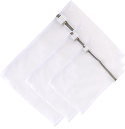 Wastrommels - Wasmandjes - Kleding Beschermen - Set van 3 - 3 Maten - Wit