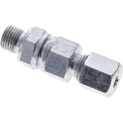 6S (M14x1.5) & G1/4'' Regeling-Uit Elektrolytisch verzinkt Stalen Terugslagklep Snijring Buitendraad 1-400 bar ISO 8434-1
