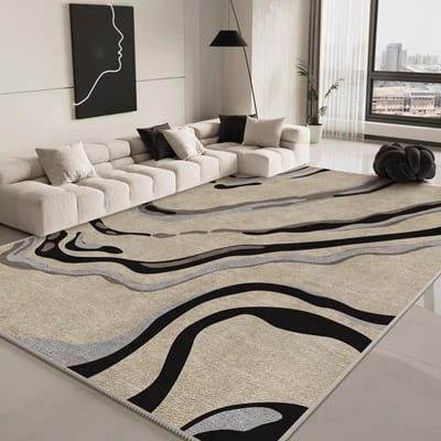 Nieuwe stijl woonkamertapijt, salontafel voor slaapkamer, donker vloerkleed huisdecoratie 60*90cm
