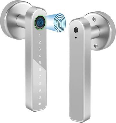 Intelligent Deurslot - Slim Slot - Toegang Beheren - Vingerafdruk Ontgrendeling - 26 x 18 x 8 cm - Zilver