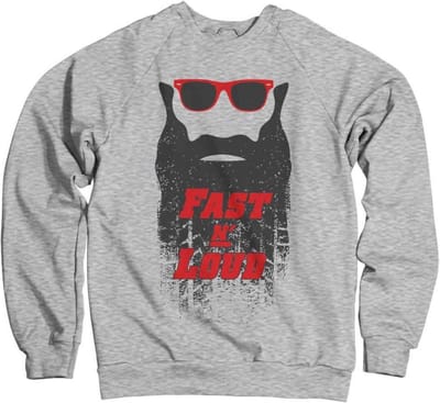 Fast N' Loud Sweater/trui -S- Kaufman Beard Grijs