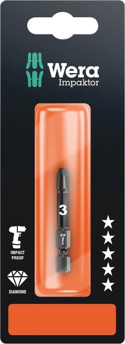 Wera Slagbit 855/4Impaktor Dc 1/4 PZ3 50mm