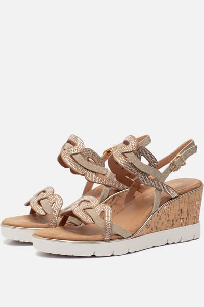 Tamaris Sandalen goud Synthetisch - Dames - Maat 39