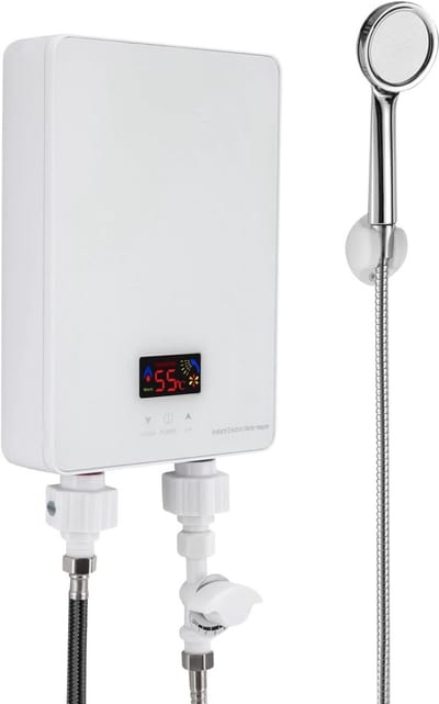 Directe Waterverwarmer - Elektrische Boiler - Direct Warm Water - Snelle Verwarming 3 Sec - 5000 Watt - Wit