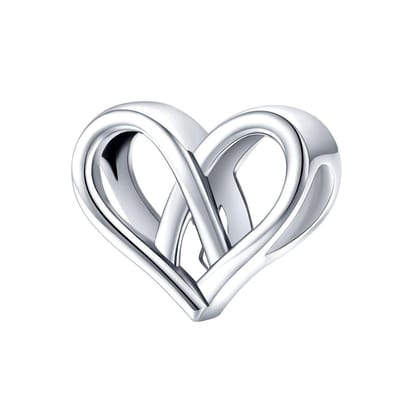 Sierlijk open hart bedel | bedels voor armband | heart bead | Zilverana | geschikt voor alle bekende merken | 925 zilver | moederdag