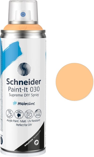 Schneider spuitbus verf - Paint-It 030 - DIY spuitverf - acrylverf - 200ml - abrikoos pastel - S-ML03052100