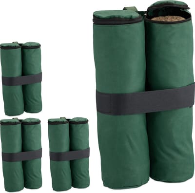 partytent gewichten - set van 4 - Oxford-weefsel - vullen met zand of stenen - groen