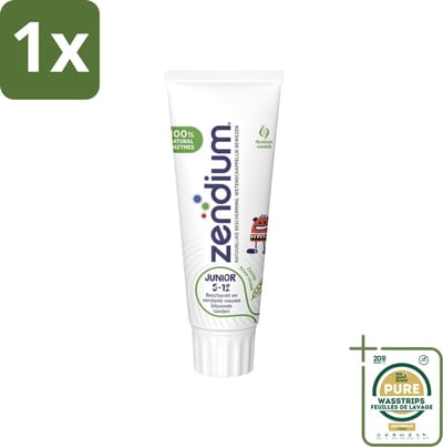 1 x Zendium Tandpasta Junior 75 ml- Tandpasta Voor Kinderen - Melktanden Beschermen - Volwassen Tanden Beschermen - Natuurlijke Enzymen - Eiwitten In Tandpasta