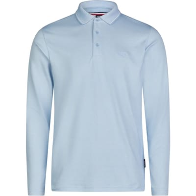 Polo met lange mouwen in twee kleuren Hechter