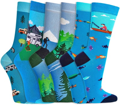 Socks4Fun - 6 Paar - Grappige sokken - Thema vakantie - Dames & Heren - Katoen - Maat 36-41