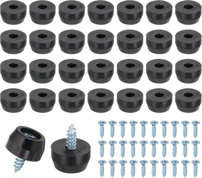 Set van 28 Antislip Rubberen Voetjes met Schroef voor Meubels en Elektronica | Schokdemping & Krasbescherming