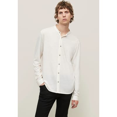 John Varvatos Fulton Regular Fit Ls Stand Collar Shirt In Extraf White Größe: L | Casual hemden Outlet | Herren | Weiß