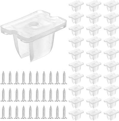 Dailygoody - waterdichte LED-striphouder - montageclips - siliconen - 30 stuks - bevestigingsmateriaal - geschikt voor LED-strips - wit