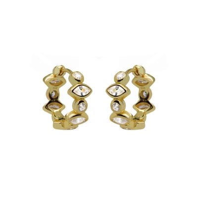 Karma Oorbellen Chain Dots Tube Goud