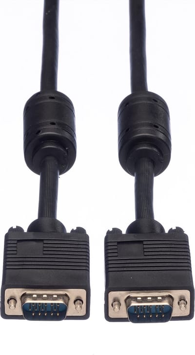 ROLINE SVGA kabel HD15 M/M met ferrietkern, 6 m