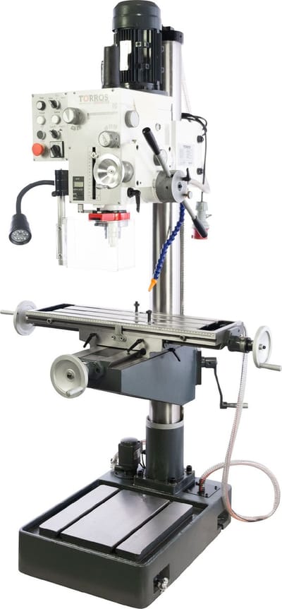 Kolom boorfreesmachine boren tot ø 32 mm MK4/M16 1,5 kW 400V kruistafel boorvoedingen koelpomp Torros PF40CP 400V