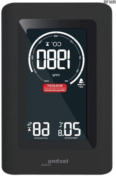 RFWR® CO2 Meetinstrument met Luchtkwaliteitssensor en Temperatuurweergave