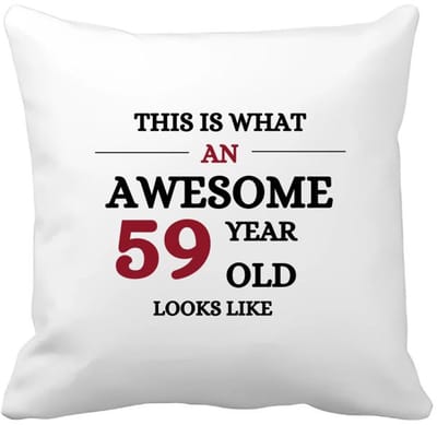 Akyol - awesome 59 year old looks like Kussen hoes - Hoera 59 jaar - 59 geworden - verjaardagscadeau - kado - gift - 40 bij 40 cm