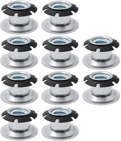 Dailygoods- Tubing Insert 10 Stks - Metalen Schroefdraad 3/8-16 - Voor Ronde Buis 25mm - Wanddikte 1,5mm - Voor Meubelverbindingen - Hoge Grip - Buisinvoegstuk