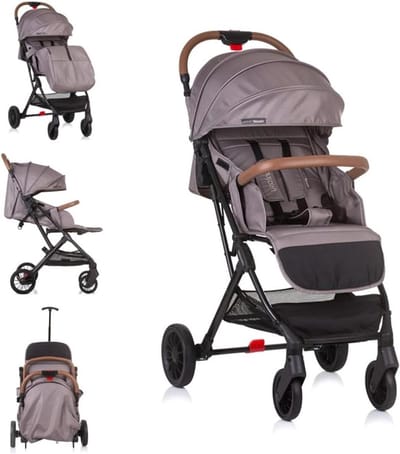 Kinderwagen - Reisbuggy - Onderweg - Inklapbaar - 80 x 56 x 110 cm - Beige