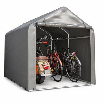 Novari Garagetent - Berging voor fietsen scooters motor - Fietsenstalling - Tuin opslag - Garage - Waterdicht - 244x241x217cm