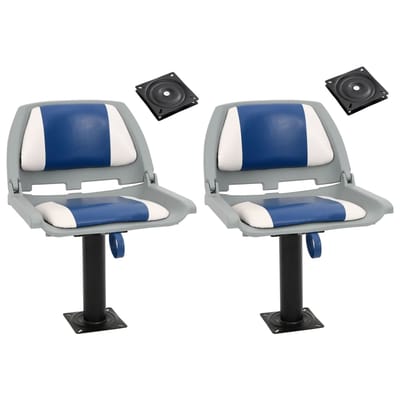 vidaXL - Bootstoelen - 2 - st - met - poot - 360° - draaibaar
