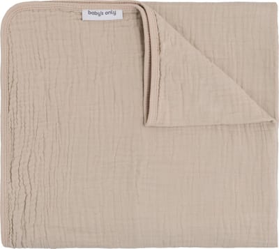 Baby's Only Wiegdeken Tender - Baby deken - Dekentje voor jongens en meisjes - Deken wieg - Hydrofiele deken - Beige - 70x95 cm - 100% prewashed katoen