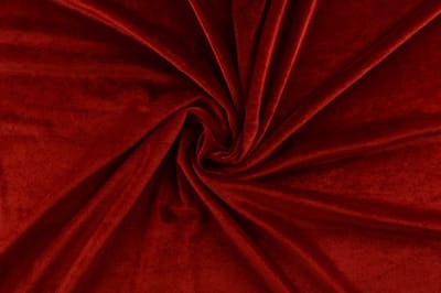 Velvet stof op rol - 165cm breed - Rood - 30 meter